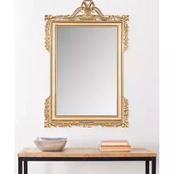 Kirklands Home Gold Decorative Scrolls Ornate Wall Mirror