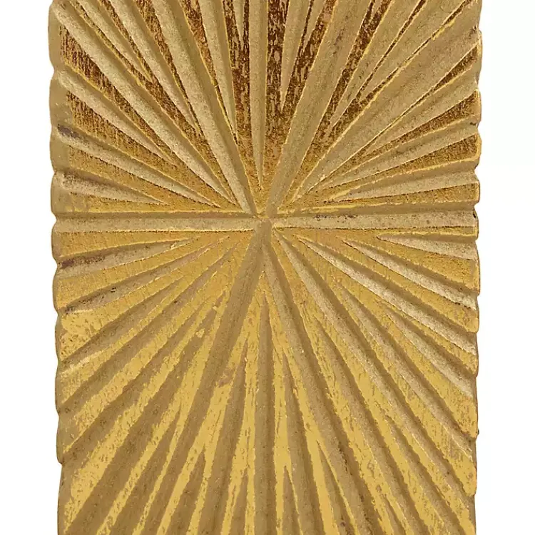 Candle Holders>Kirklands Home Distressed Sunburst Candle Holders, Set of 3 Gold