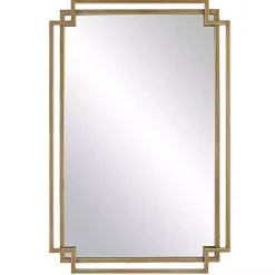 Kirklands Home Gold Double Frame Wall Mirror Clearance