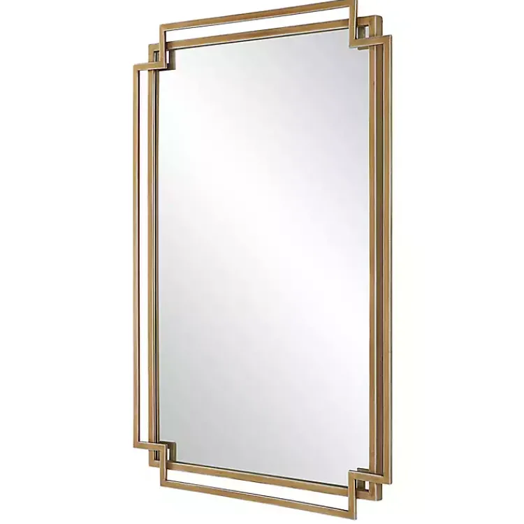 Kirklands Home Gold Double Frame Wall Mirror Clearance