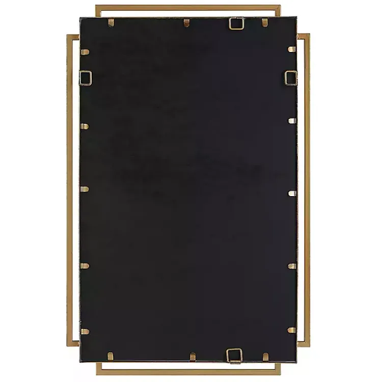 Kirklands Home Gold Double Frame Wall Mirror Clearance