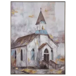 Kirklands Home Gold Foil Steeple Framed Canvas Art Print Sale