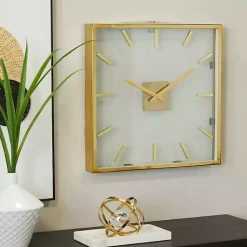 Kirklands Home Gold Frame & Clear Face Wall Clock Best