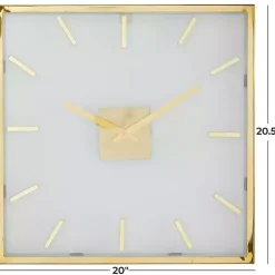 Kirklands Home Gold Frame & Clear Face Wall Clock Best