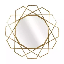 Kirklands Home Gold Geometric Frame Wall Mirror Discount