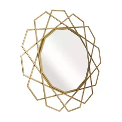 Kirklands Home Gold Geometric Frame Wall Mirror Discount