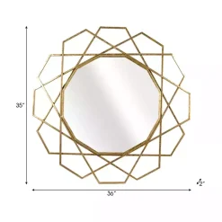 Kirklands Home Gold Geometric Frame Wall Mirror Discount