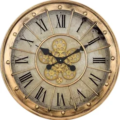 Kirklands Home Gold Gilded Frame Round Wall Clock Sale