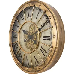 Kirklands Home Gold Gilded Frame Round Wall Clock Sale