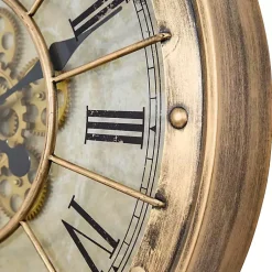 Kirklands Home Gold Gilded Frame Round Wall Clock Sale