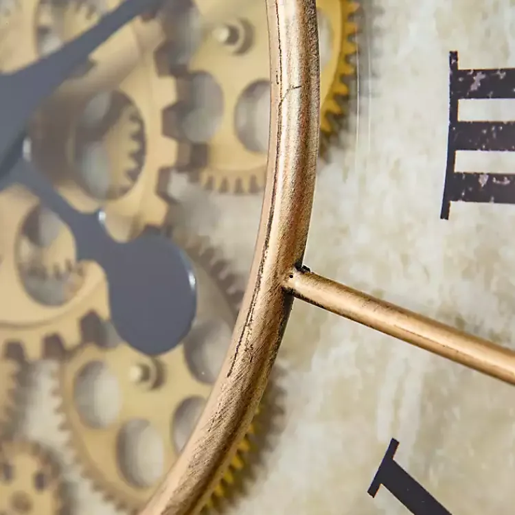 Kirklands Home Gold Gilded Frame Round Wall Clock Sale