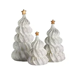 Christmas Decorations>Kirklands Home Gold Glitter Meringue Christmas Trees, Set of 3