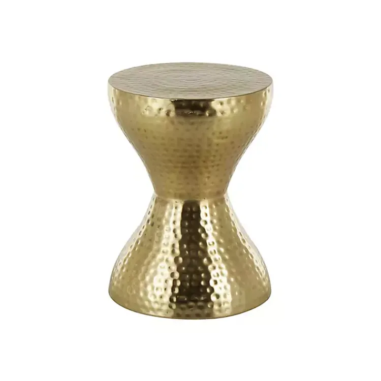 Kirklands Home Hammered Hourglass Accent Table Gold Online