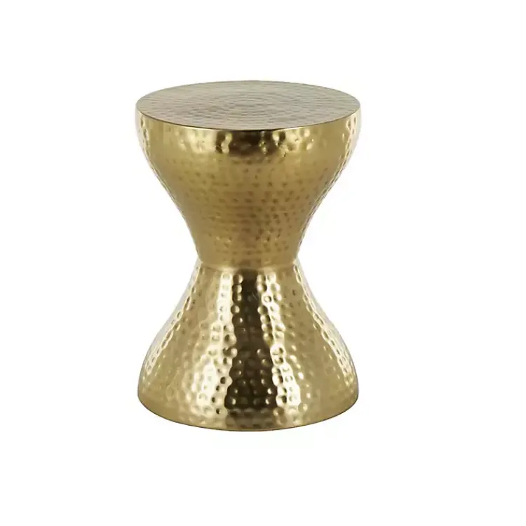 Kirklands Home Hammered Hourglass Accent Table Gold Online