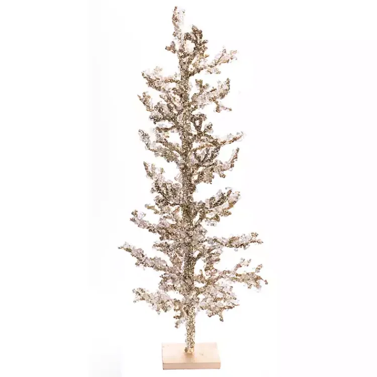 Christmas Arrangements & Garland>Kirklands Home Jeweled Twig Christmas Tree Gold