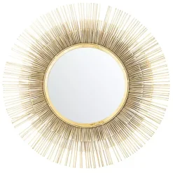 Kirklands Home Gold Layered Burst Frame Round Wall Mirror Sale
