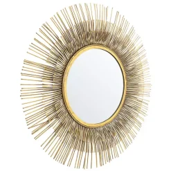 Kirklands Home Gold Layered Burst Frame Round Wall Mirror Sale
