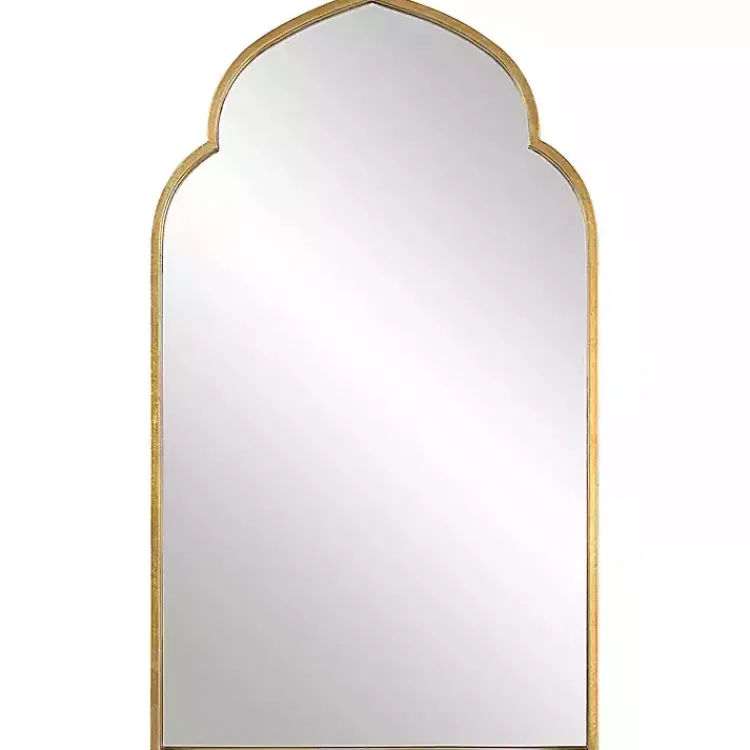Kirklands Home Gold Leaf Arched Frame Wall Mirror Clearance