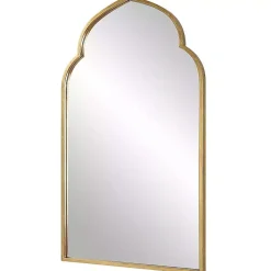Kirklands Home Gold Leaf Arched Frame Wall Mirror Clearance