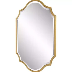 Kirklands Home Gold Leaf Curved Metal Wall Mirror Sale