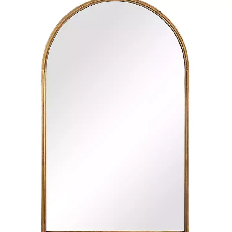 Kirklands Home Gold Leaf Thin Arch Frame Mirror Sale