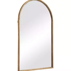 Kirklands Home Gold Leaf Thin Arch Frame Mirror Sale
