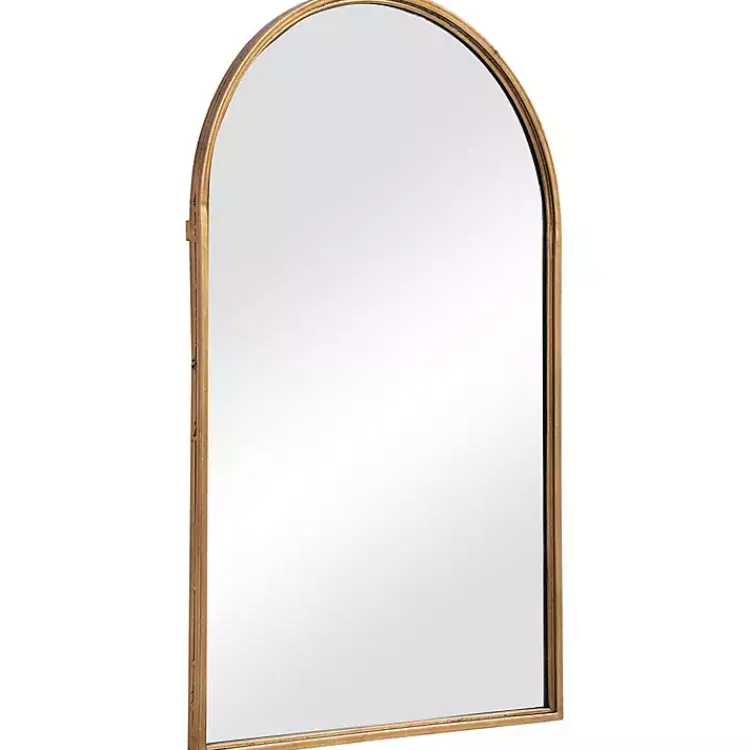 Kirklands Home Gold Leaf Thin Arch Frame Mirror Sale