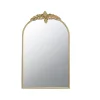 Kirklands Home Gold Leaves Arched Wall Mirror, 24x36 in. New