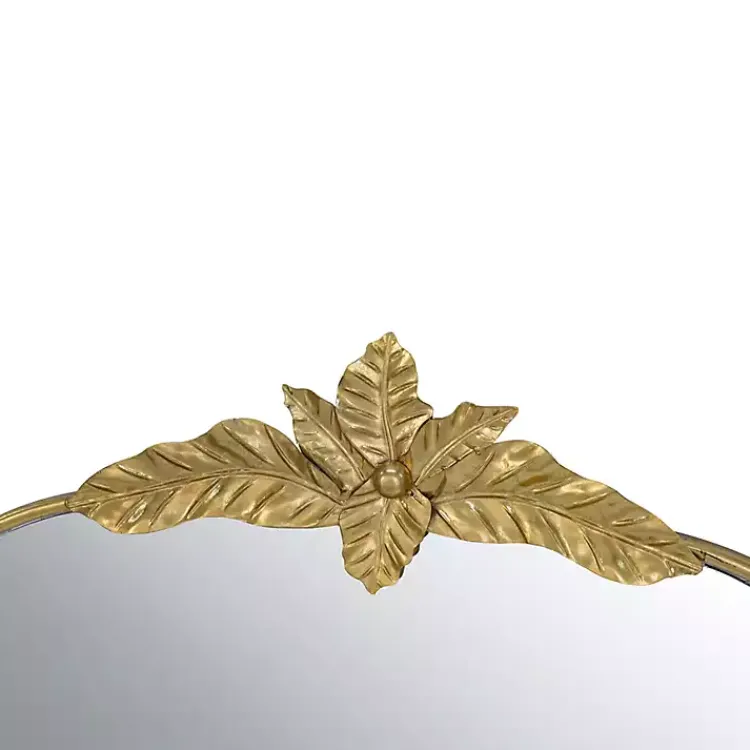 Kirklands Home Gold Leaves Arched Wall Mirror, 40x35 in. Outlet