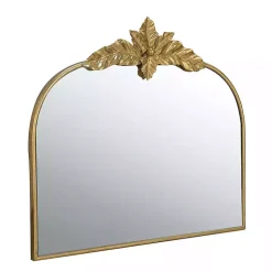 Kirklands Home Gold Leaves Arched Wall Mirror, 40x35 in. Outlet