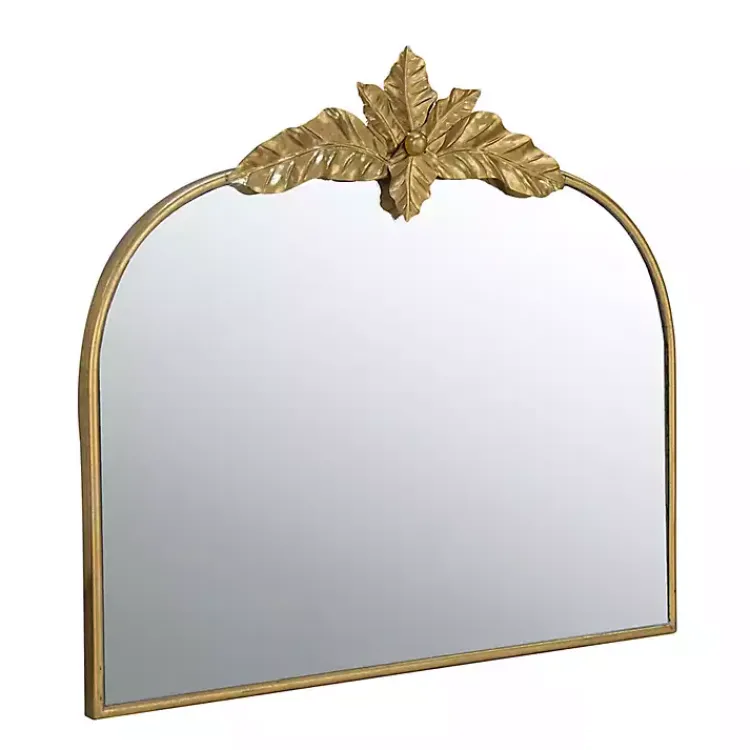 Kirklands Home Gold Leaves Arched Wall Mirror, 40x35 in. Outlet
