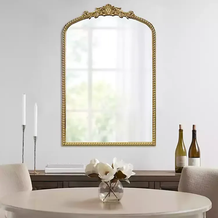 Kirklands Home Gold Lilbeth Baroque Beaded Wall Mirror Discount