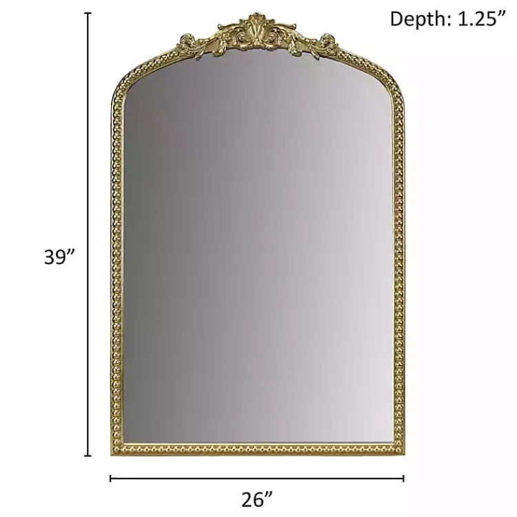 Kirklands Home Gold Lilbeth Baroque Beaded Wall Mirror Discount