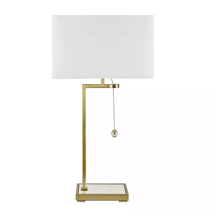 Kirklands Home Gold L-Shape Marlowe Table Lamp White Outlet