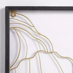 Kirklands Home Gold Metal Abstract Floral Wall Plaques, Set of 3 Clearance