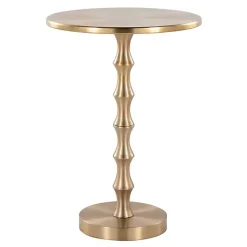 Kirklands Home Metal Bamboo Accent Table Gold Hot