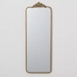 Kirklands Home Gold Metal Beaded Frame Vintage Wall Mirror Discount