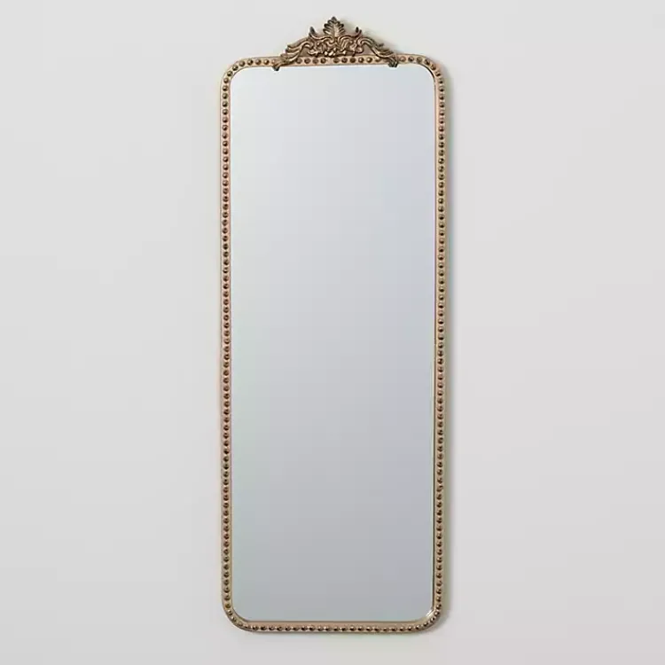 Kirklands Home Gold Metal Beaded Frame Vintage Wall Mirror Discount