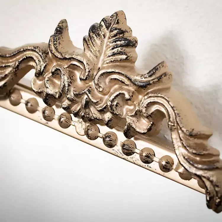 Kirklands Home Gold Metal Beaded Frame Vintage Wall Mirror Discount