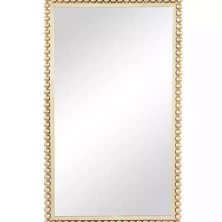 Kirklands Home Gold Metal Beaded Frame Wall Mirror