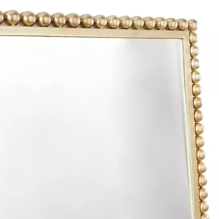 Kirklands Home Gold Metal Beaded Frame Wall Mirror