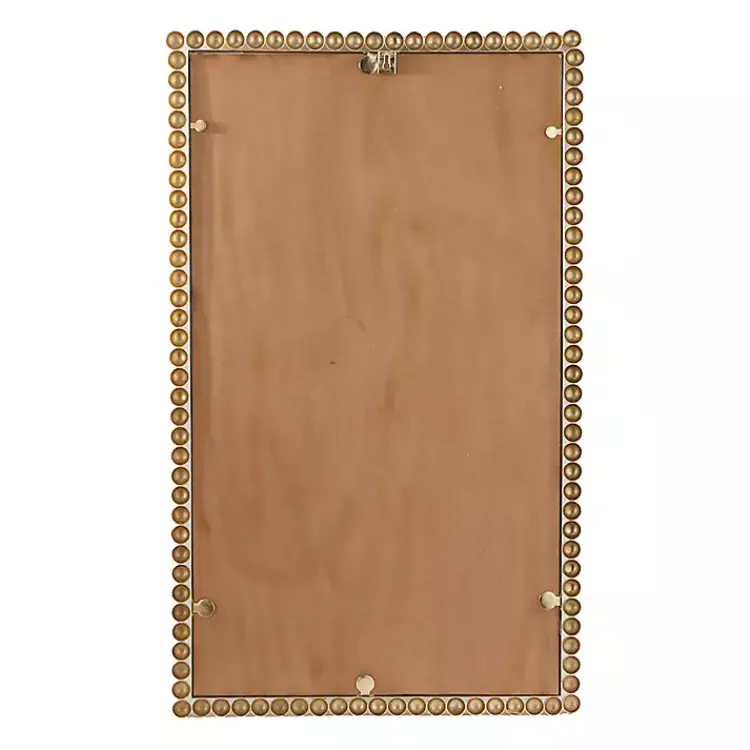 Kirklands Home Gold Metal Beaded Frame Wall Mirror