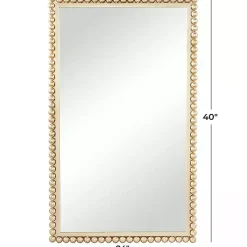Kirklands Home Gold Metal Beaded Frame Wall Mirror
