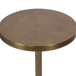 Kirklands Home Metal Cylinder Base Cocktail Table Gold Discount
