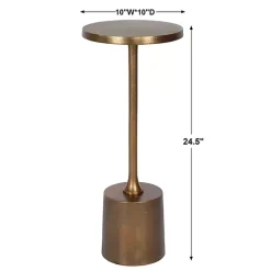 Kirklands Home Metal Cylinder Base Cocktail Table Gold Discount