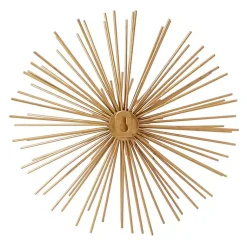 Kirklands Home Metal Disc Starburst Wall Plaques, Set of 3 Gold Best