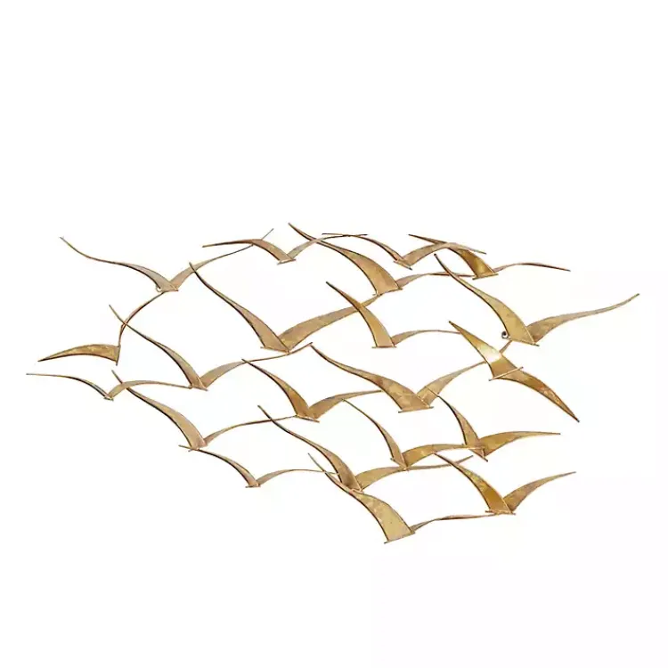 Kirklands Home Metal Flock of Birds Wall Plaque Gold Hot