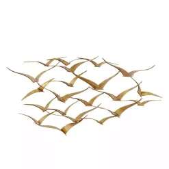 Kirklands Home Metal Flock of Birds Wall Plaque Gold Hot