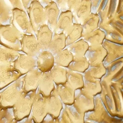 Kirklands Home Metal Floral Embossed Wall Sculpture Gold Outlet