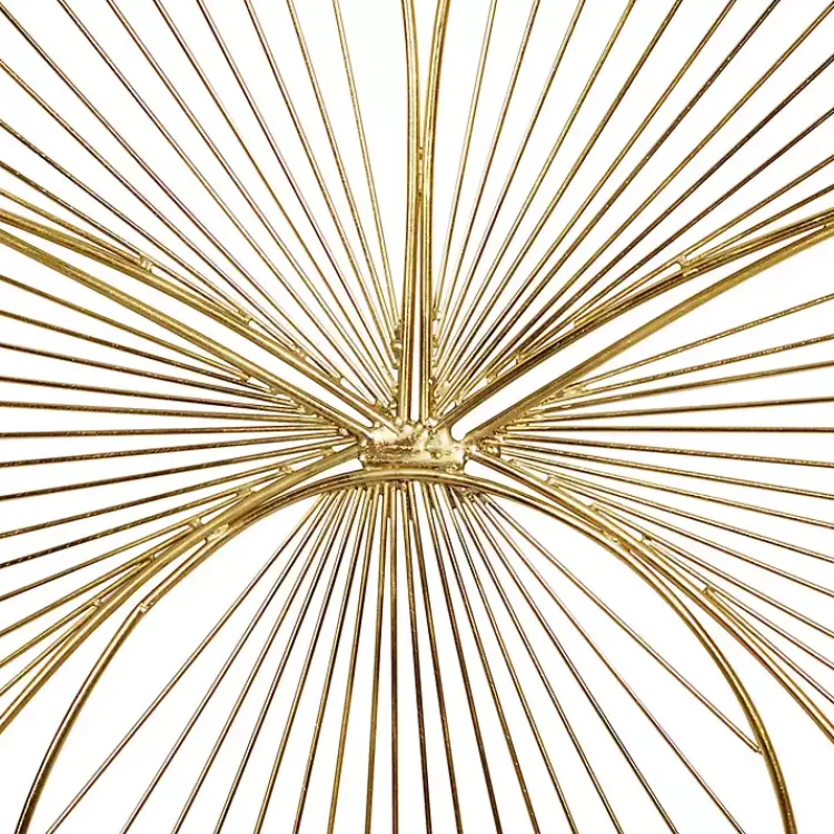 Kirklands Home Metal Frame Floral Wall Plaques, Set of 3 Gold Sale